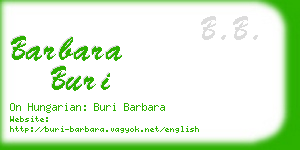 barbara buri business card